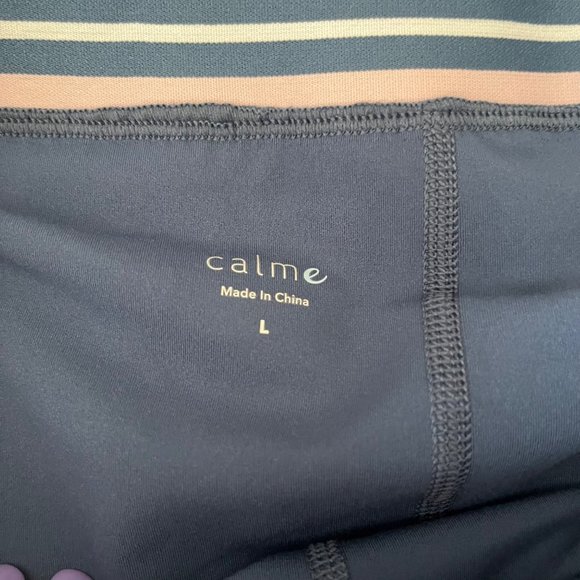 Johnny Was Calme Endurance Blue Multi-Color Stripe Tennis Skort Skirt L Women's - Picture 5 of 11